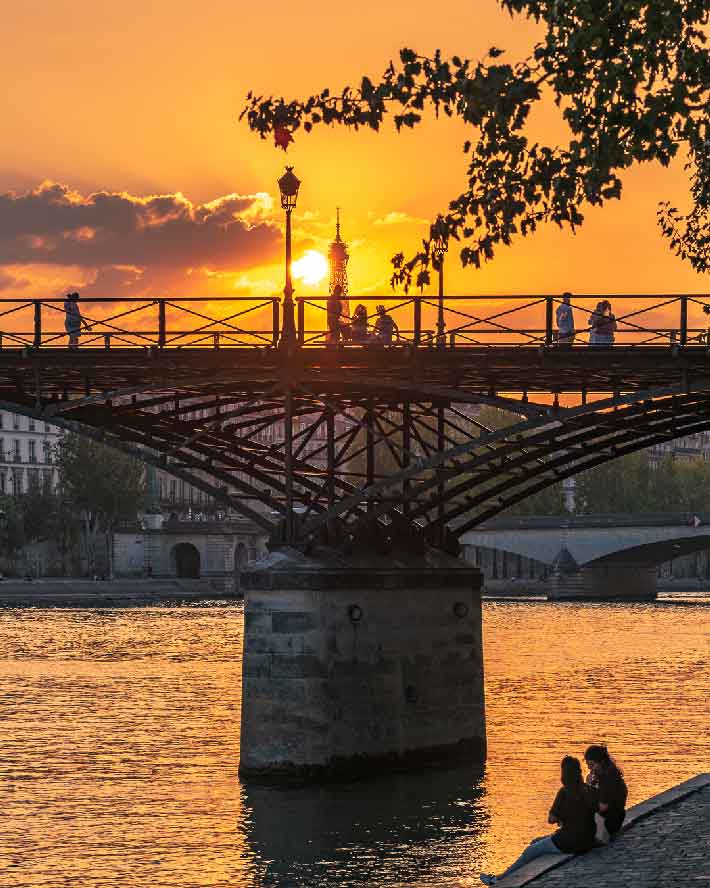 Lovers on the Seine in Paris
